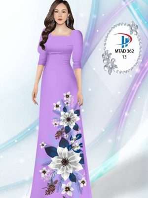Vải Áo Dài Hoa In 3D AD MTAD362 48